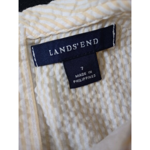 Land's End Yellow Gingham Dress Size 7 - Picture 7 of 9